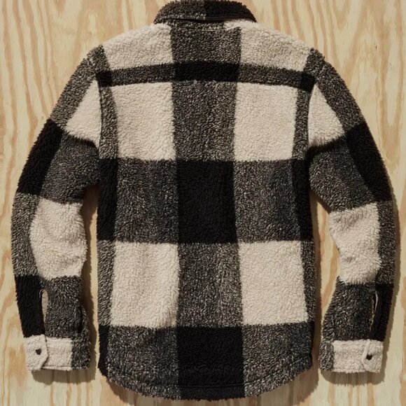 LL Bean X Todd Snyder Hi-Pile Sherpa Snap Plaid Shirt Jacket Shacket Mens S - Picture 6 of 10